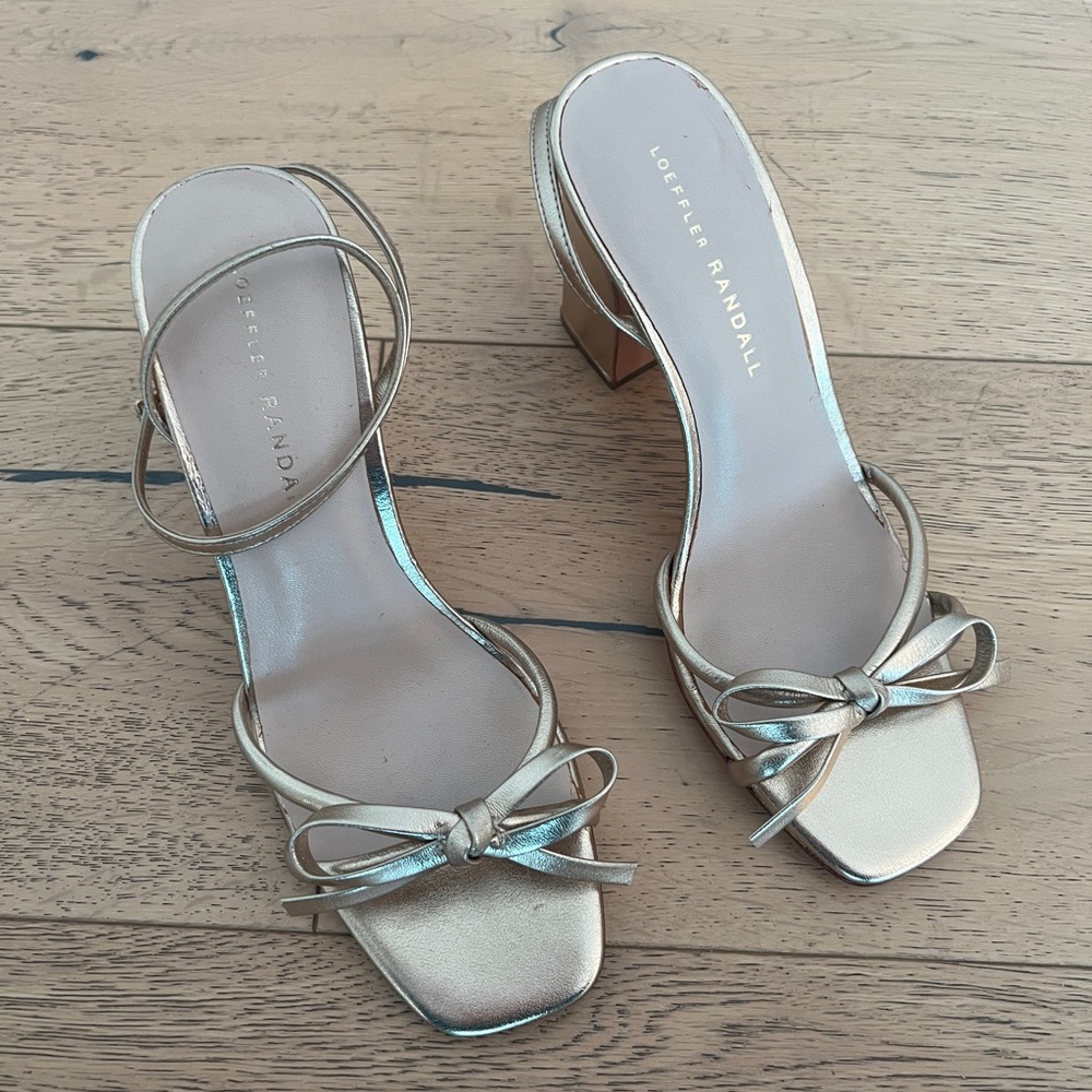 Loeffler Randall gold heels